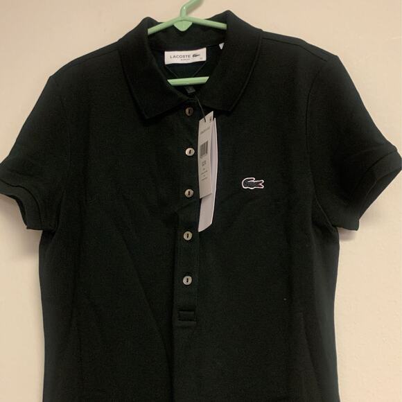 Lacoste Women's 32/0 Classic Short Sleeve Stretch Mini Pique Polo Dress,… - Picture 3 of 7